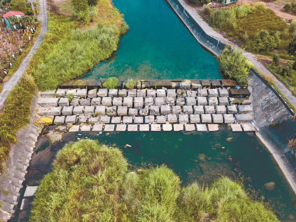 超大鍵盤  赤蘭溪攔河堰爆紅