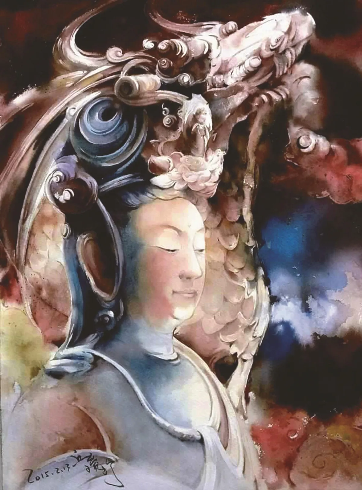 夢中允諾觀音 丘璦珍以畫度眾