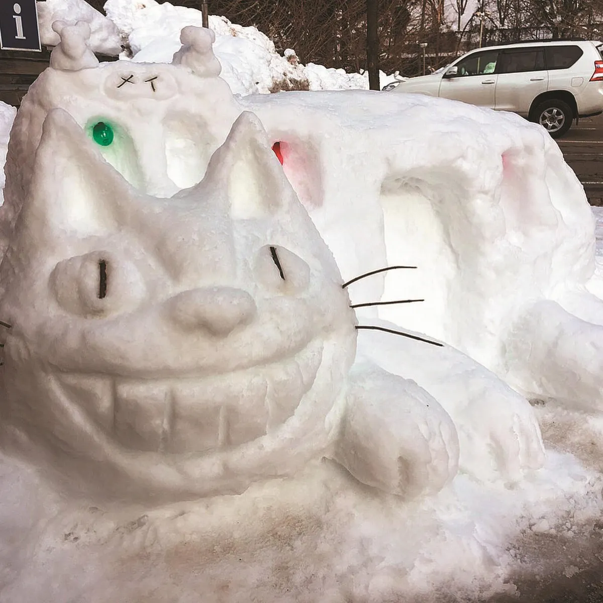 好酷 堆雪比創意