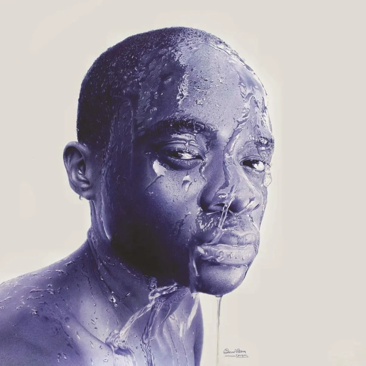 藍男孩的淚水 比照片還立體