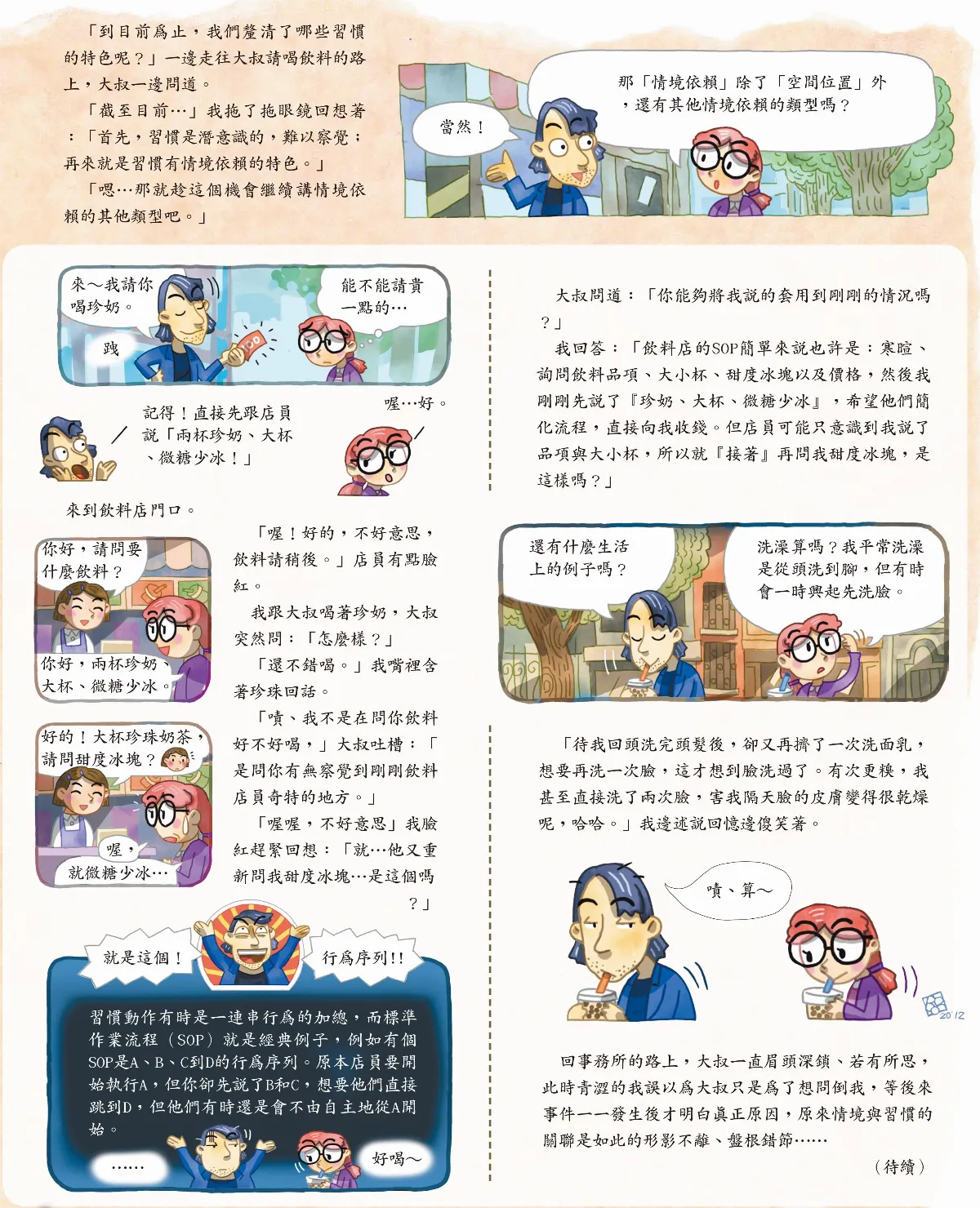 習慣 偵查事務所 習慣的特色 行為序列