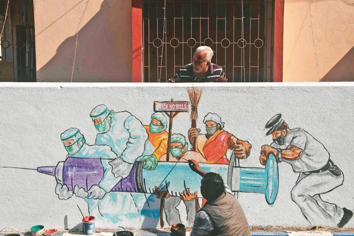 民宅壁畫 致敬醫護