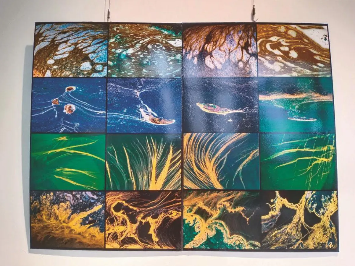 人與黃狗過橋 觀念攝影會說話