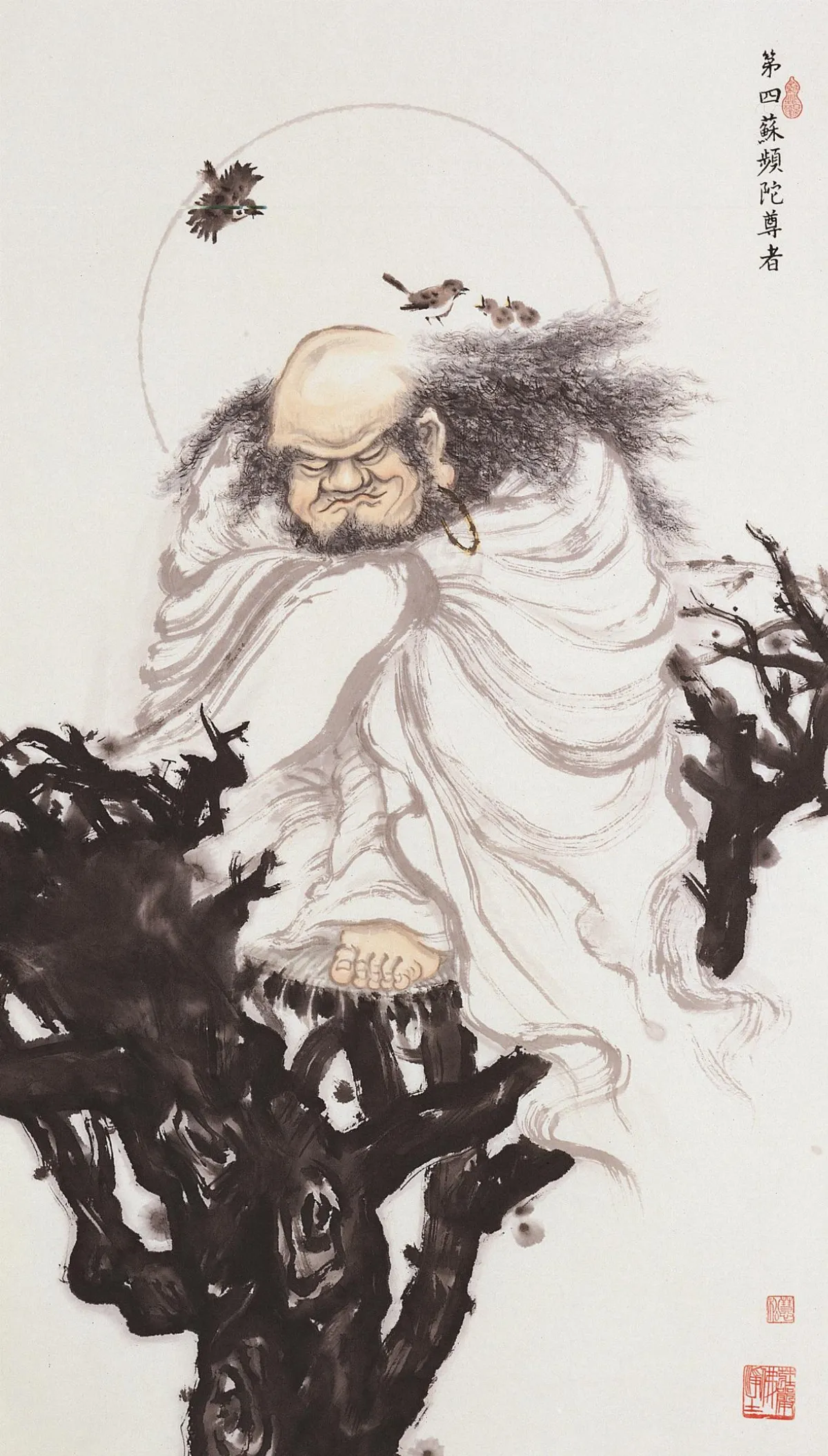 【慧松佛畫．十八羅漢系列】蘇頻陀尊者