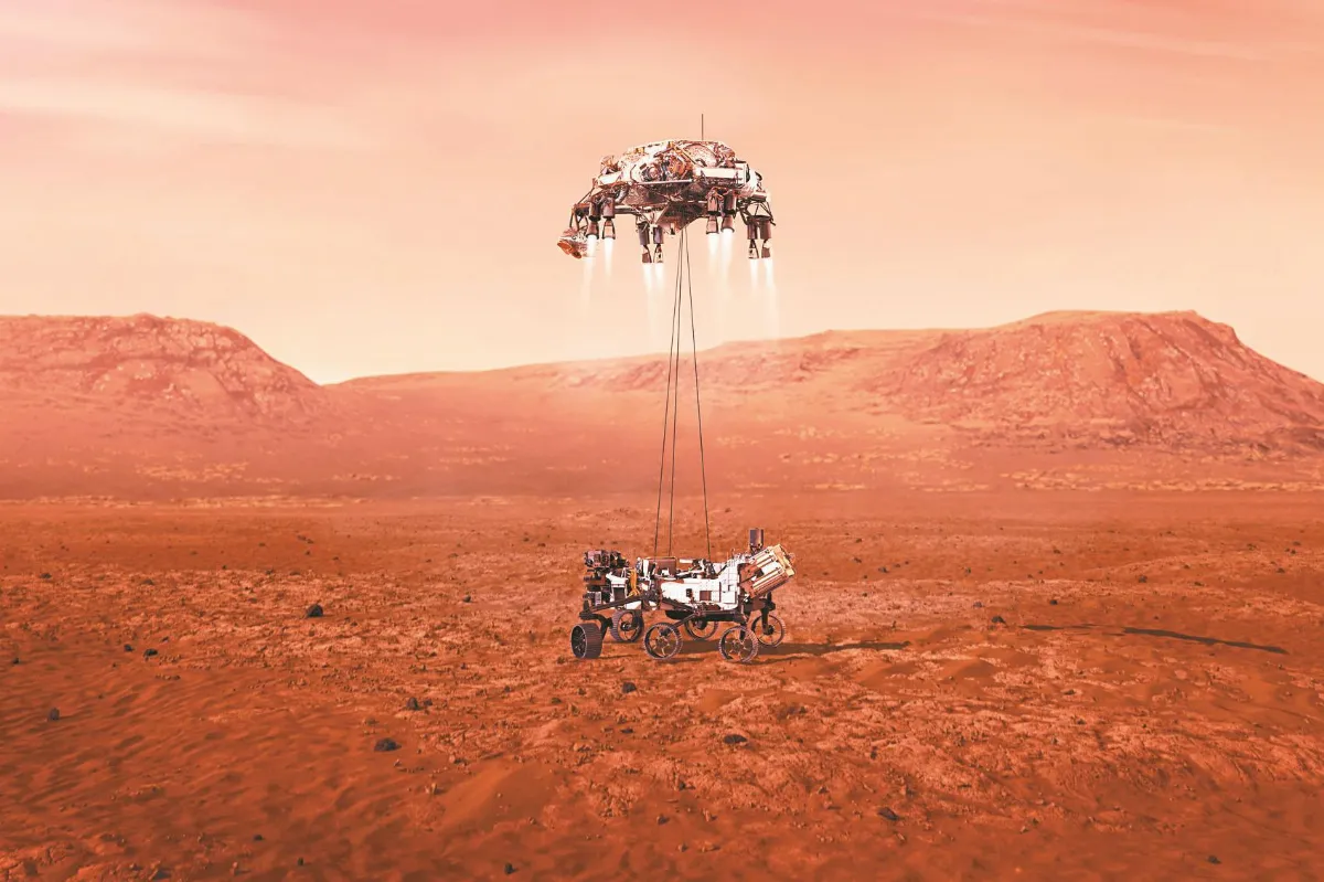 毅力號登陸火星 傳回地面照