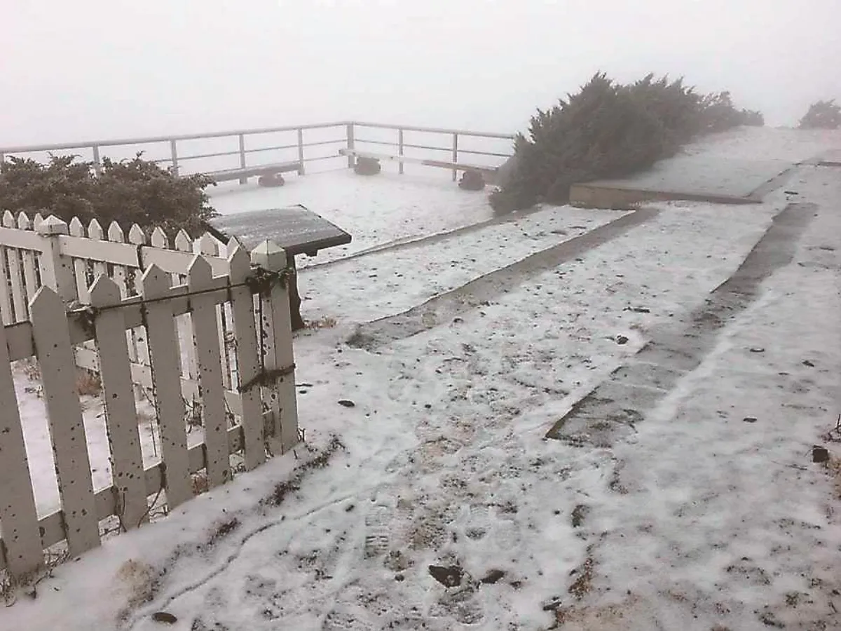玉山降3月雪 步道結冰