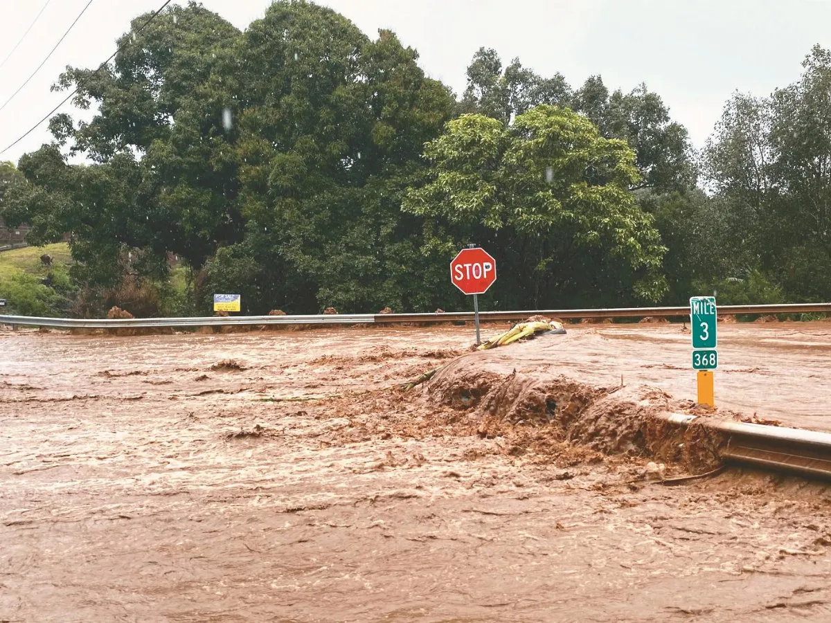 雨灌毛伊島 水壩潰決