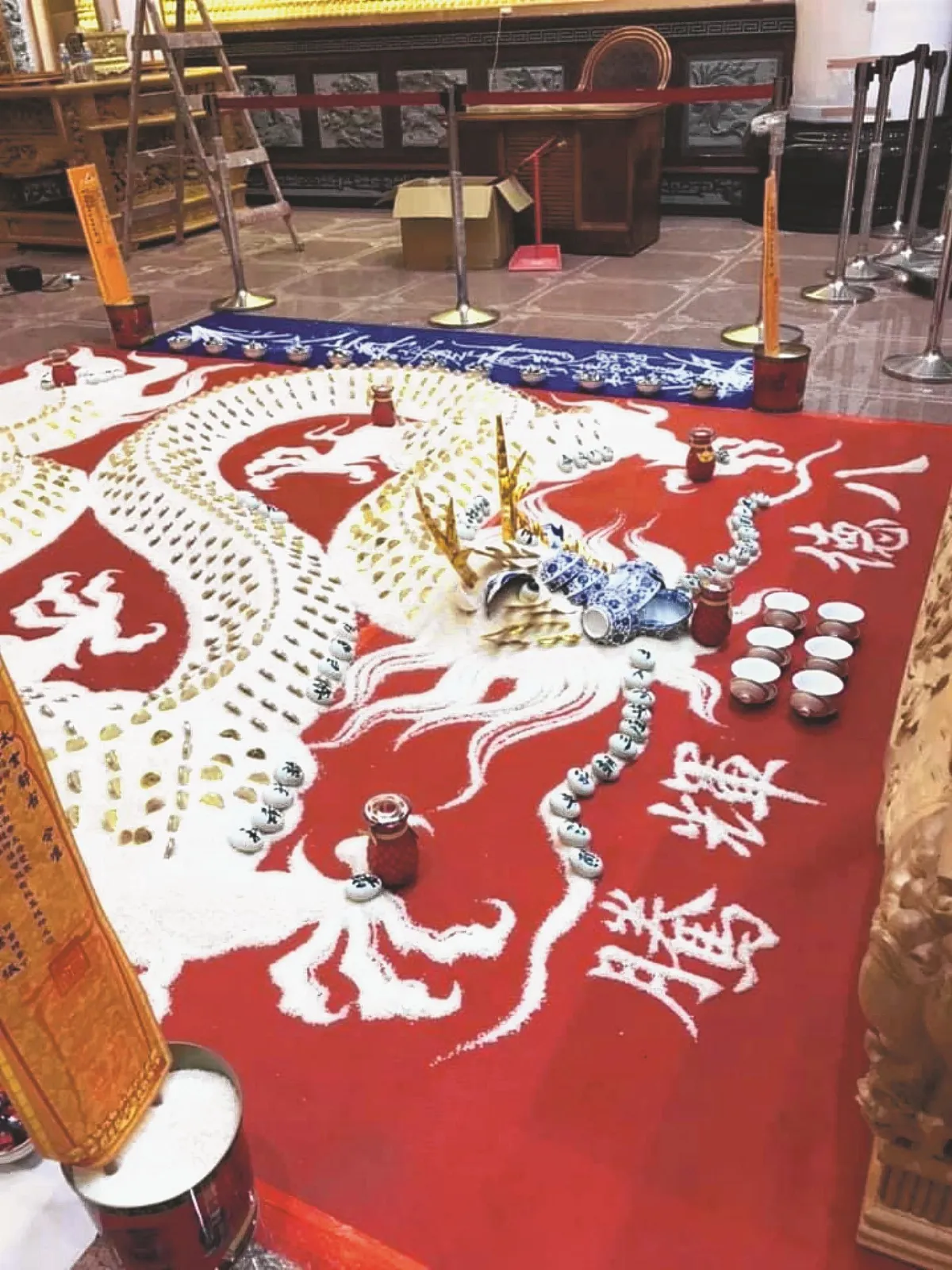 9萬斤白米 堆砌巨型護國祥龍