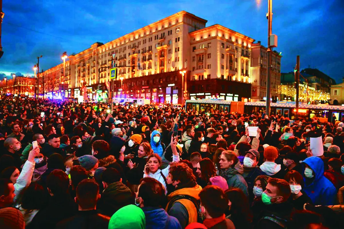 警逮逾1400人 俄羅斯數十座城市 聲援納瓦尼