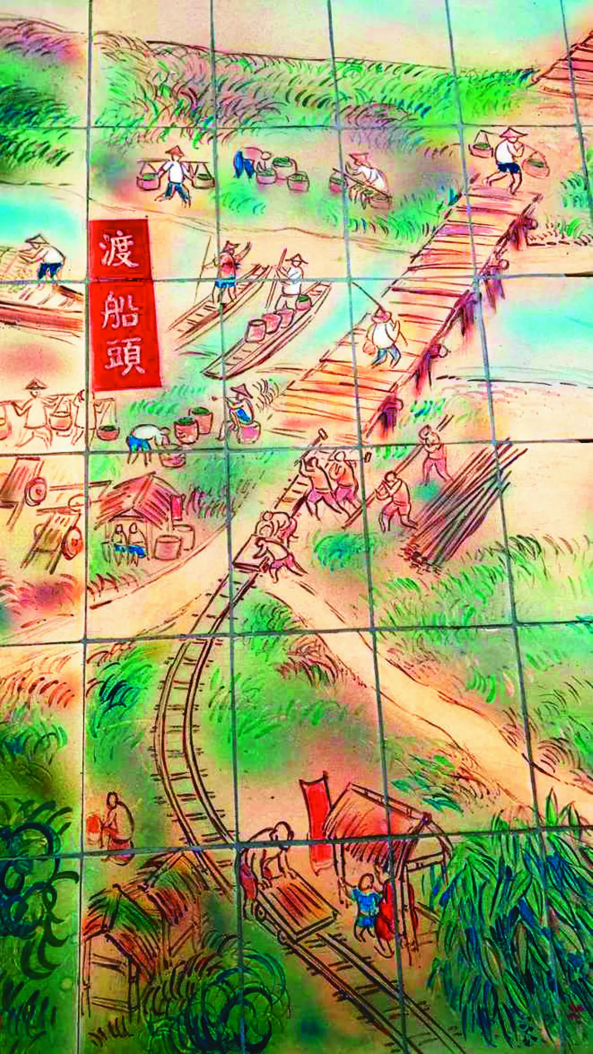 逾6千燒陶片 拼出宜蘭清明上河圖