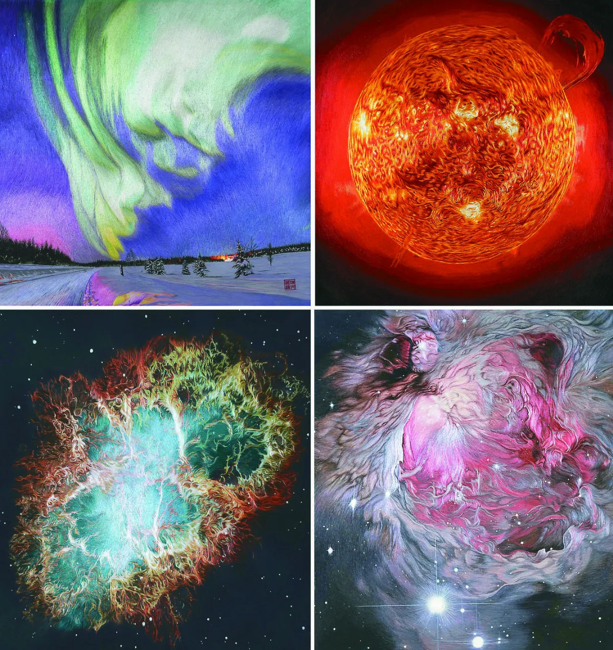 星空刺繡 目不暇給