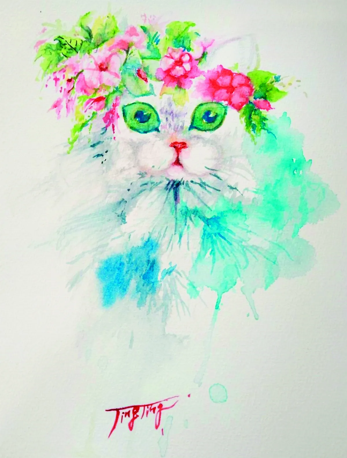 克服癱瘓創作 臥床咬筆  她畫出人生另一道風景