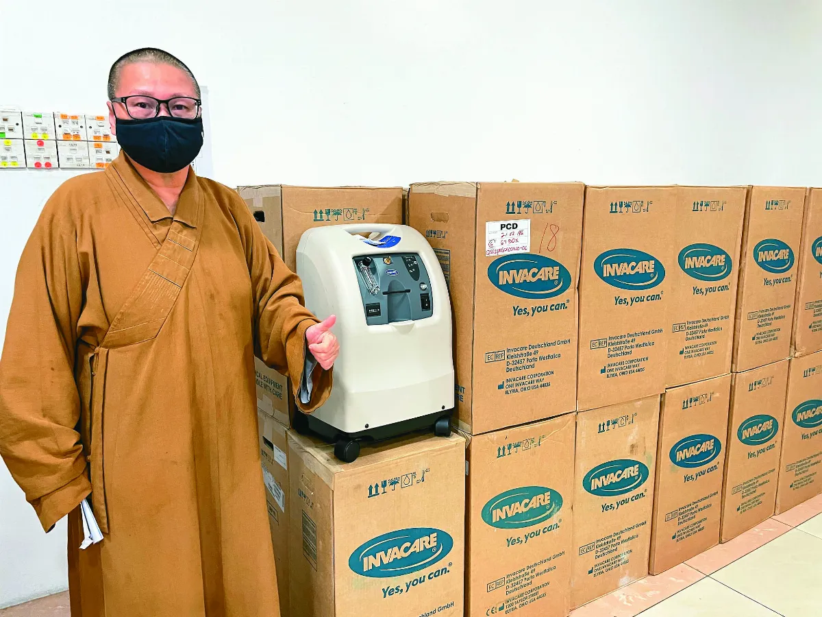 佛光山200台氧氣機 送氧到印度