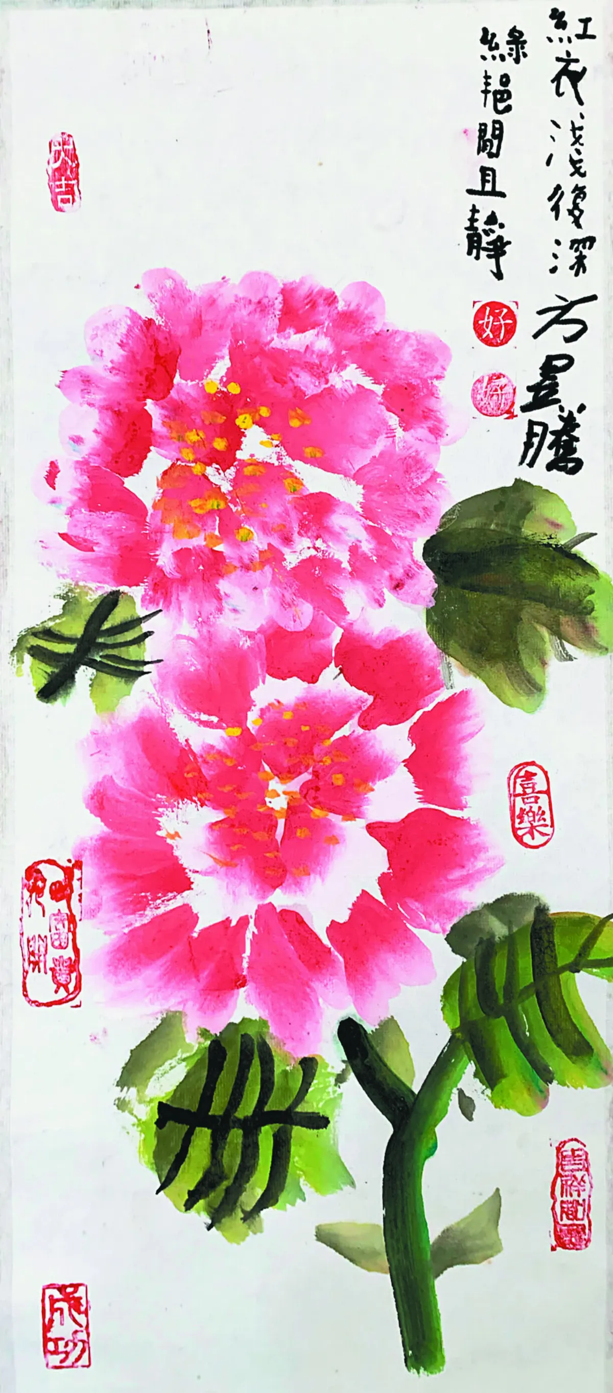 快樂塗鴉簿 紅牡丹