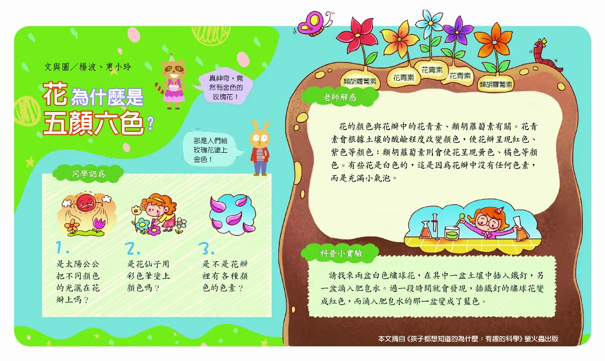 花 為什麼是 五顏六色？