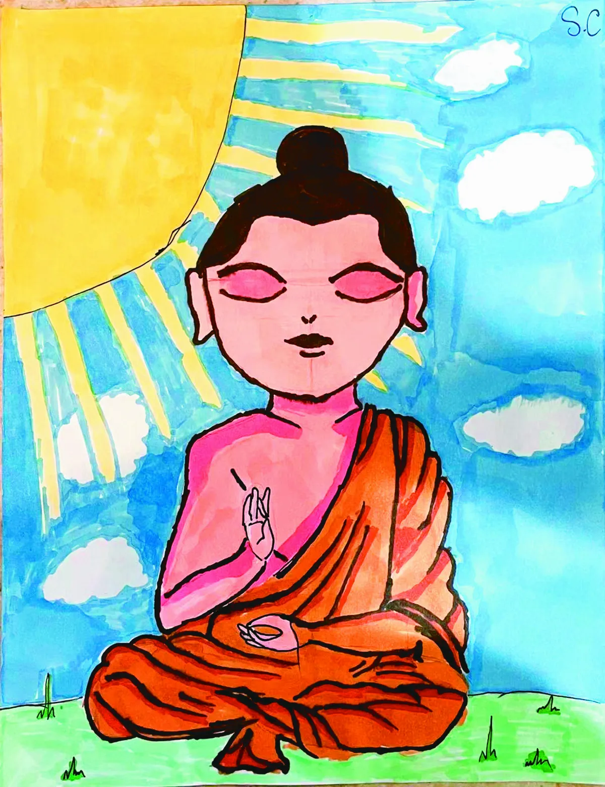 描繪心中佛陀 表達景仰之情