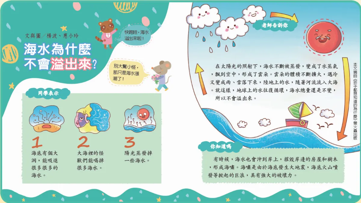 海水為什麼 不會溢出來？