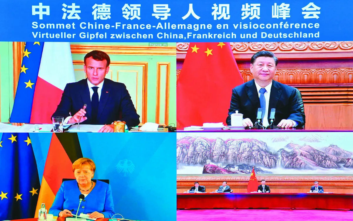 中法德元首視訊 習盼擴大合作