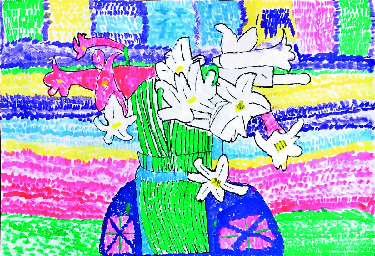 快樂塗鴉簿 盛開的花朵