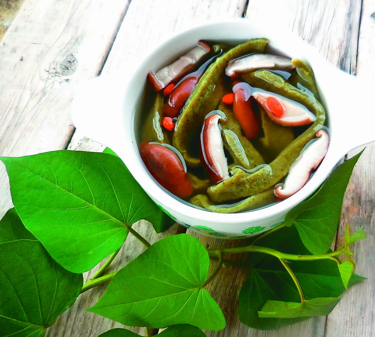 彩色點心 地瓜葉綠寬麵