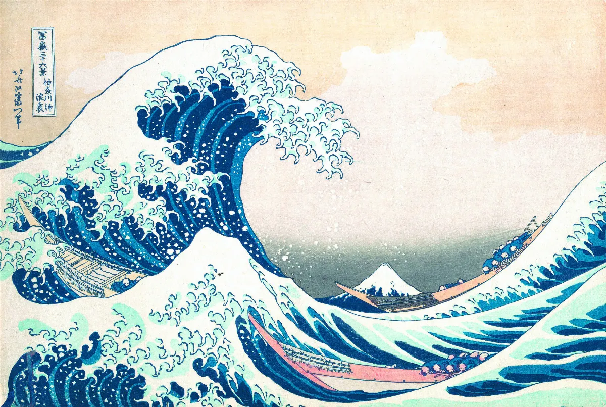 神奈川沖浪裏 樂高砌出立體版