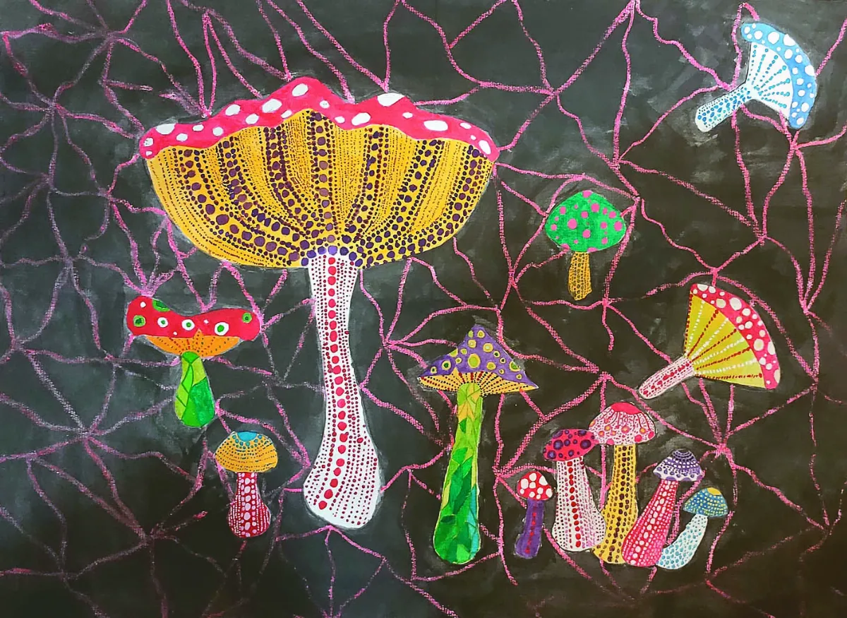 快樂塗鴉簿 繽紛蘑菇