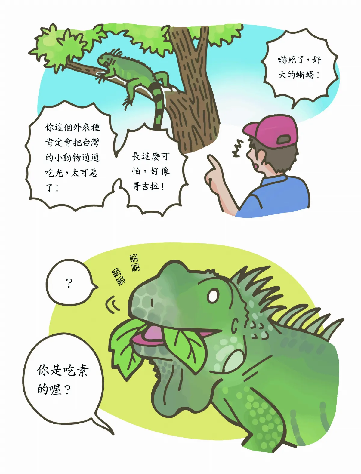 玉子手札 綠鬣蜥吃素的大蜥蜴