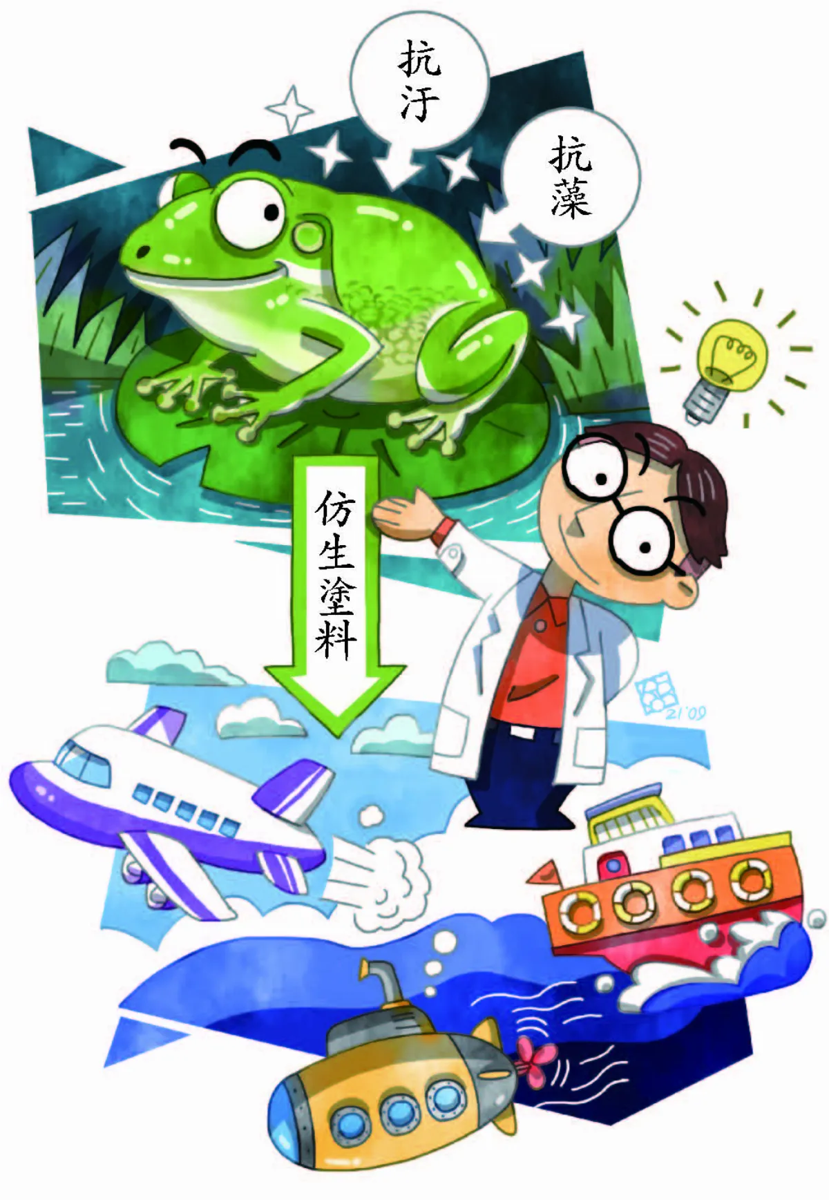 青蛙表面給靈感 抗汙塗料新發明