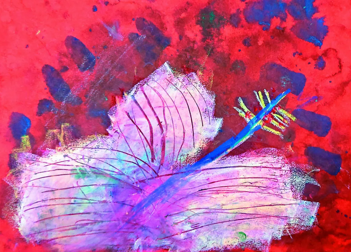 快樂塗鴉簿 美麗朱槿