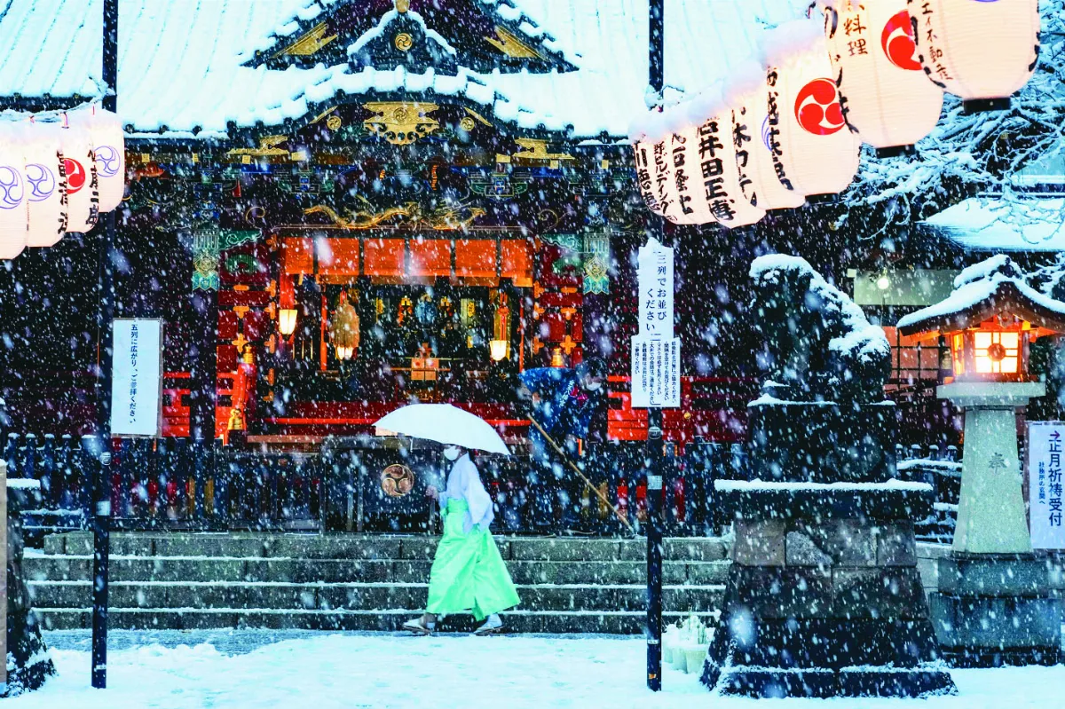 東京大雪紛飛  4 年來首見