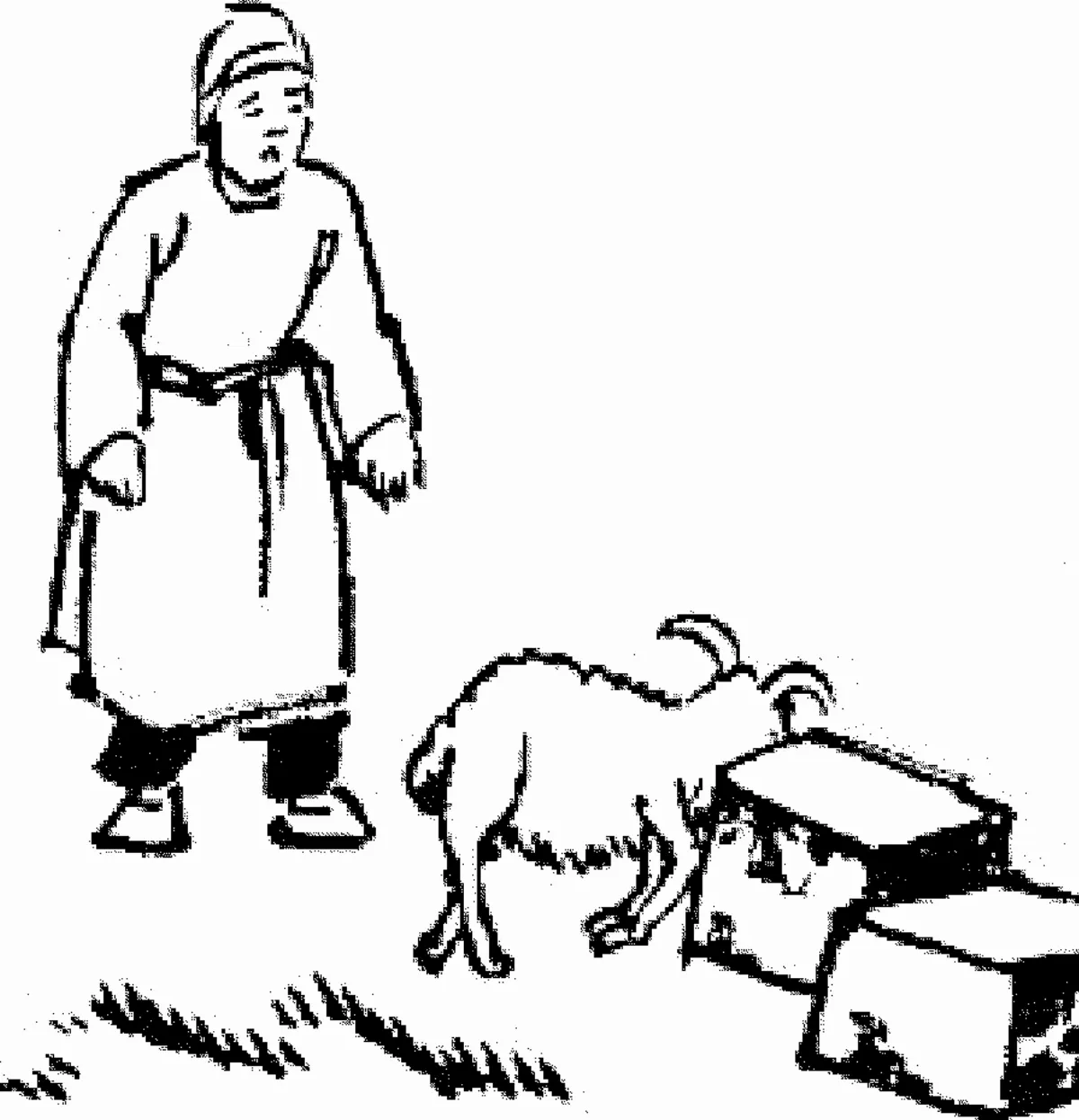 【豐子愷‧護生畫集】 羊殉亡羔