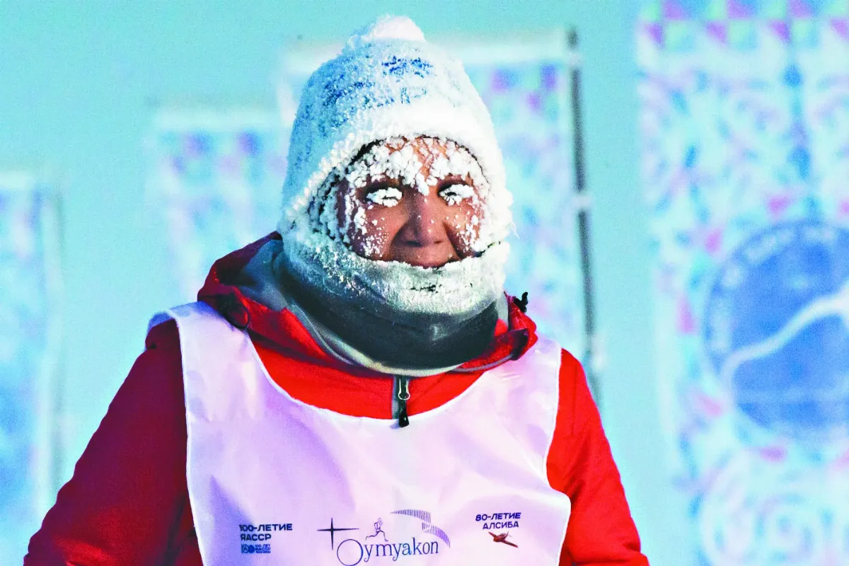 -53℃跑馬拉松  選手眼眉結霜