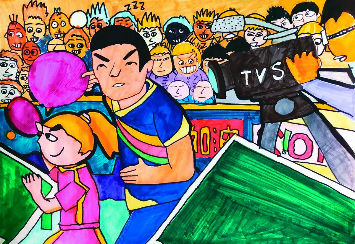 快樂塗鴉簿 桌球比賽