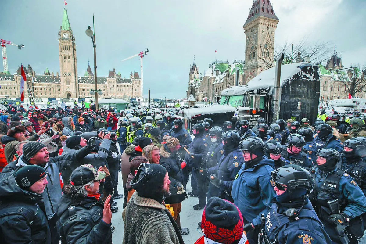 加國反疫苗示威 警逮捕170人