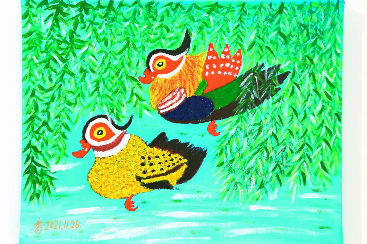 化思念為畫筆  素人阿嬤開畫展