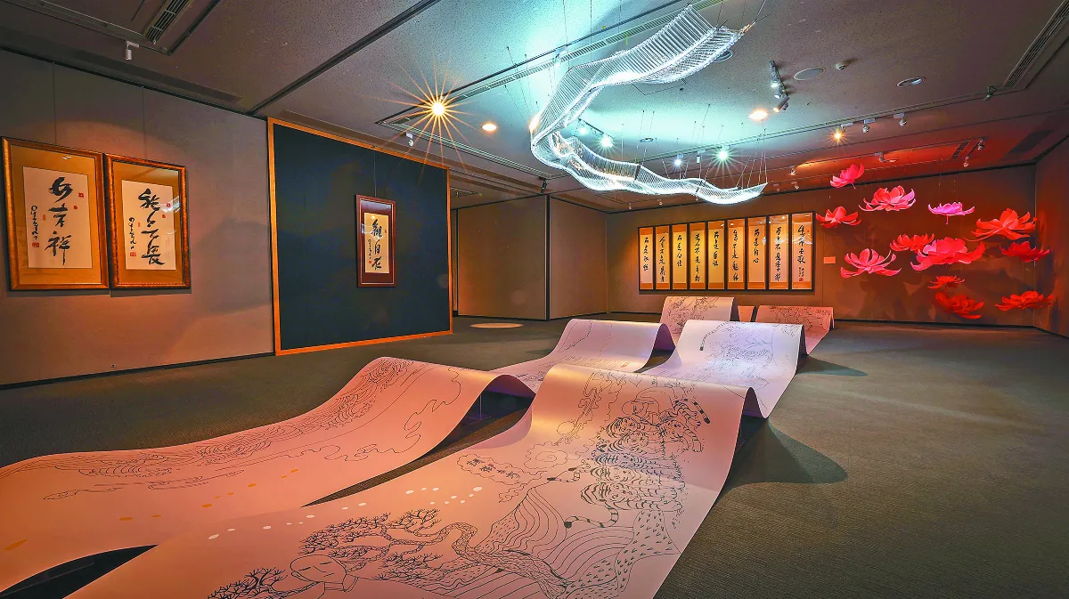 2022星雲大師一筆字特展 處世無畏之虎渡浮江