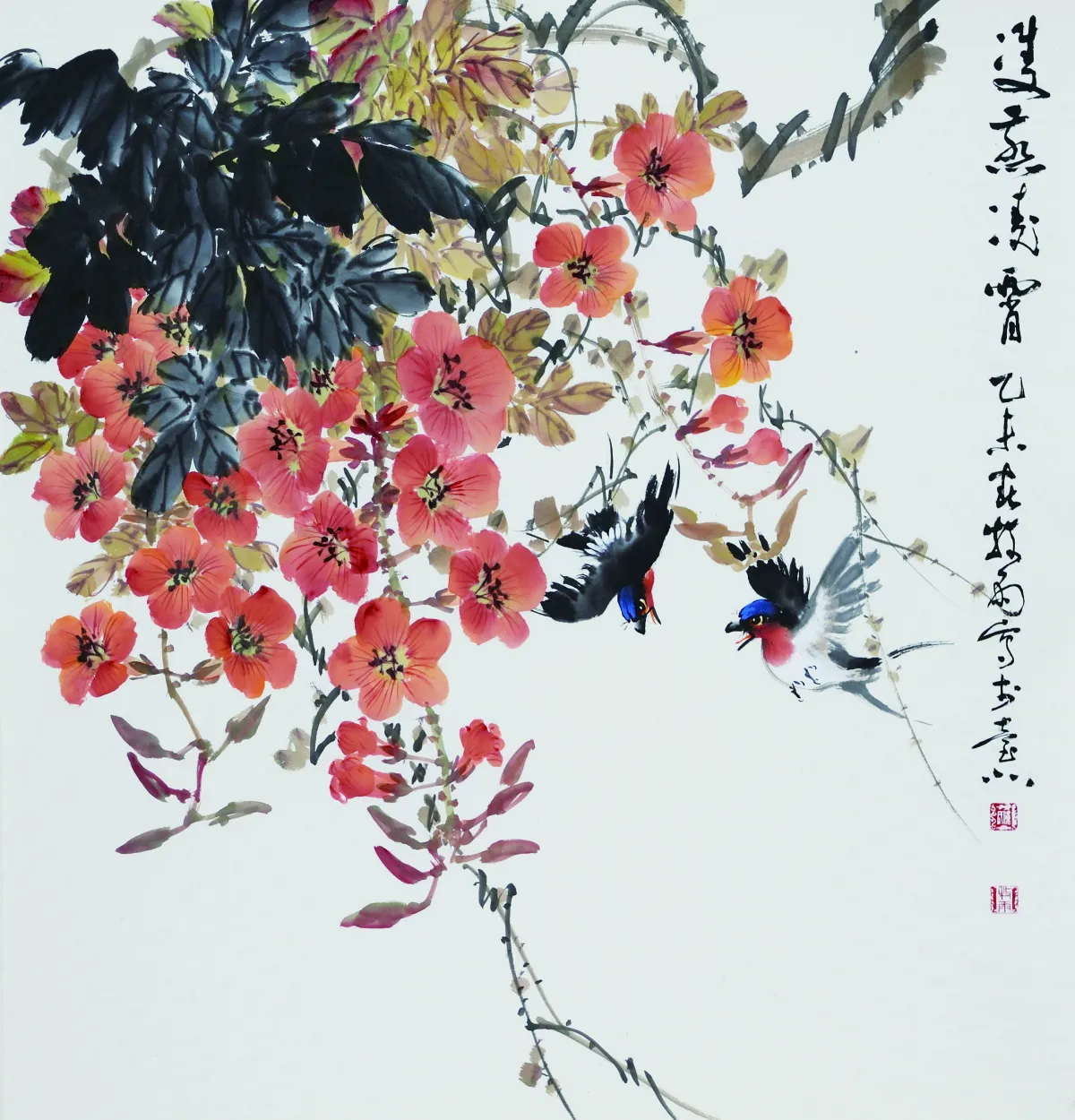 浮世畫框 凌霄雙燕