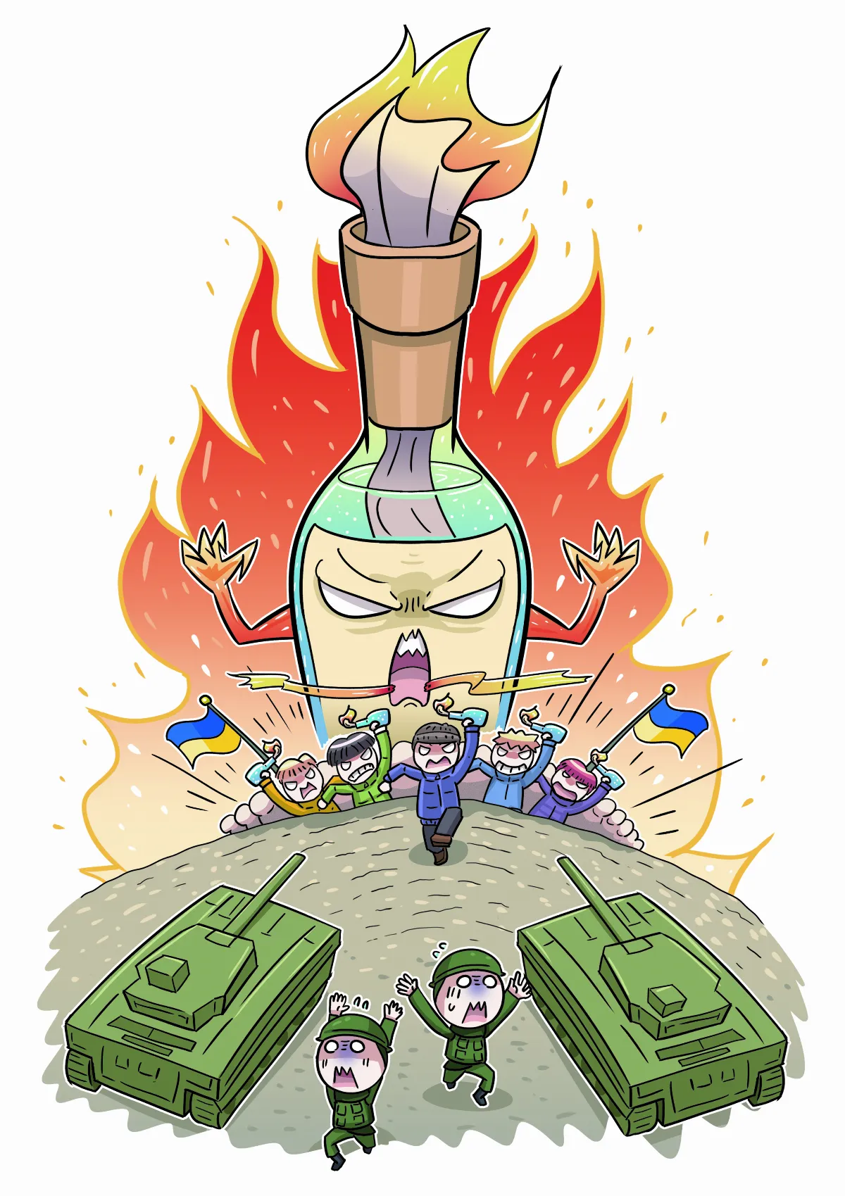 烏克蘭百姓 守衛家園 汽油彈 能量比砲彈高