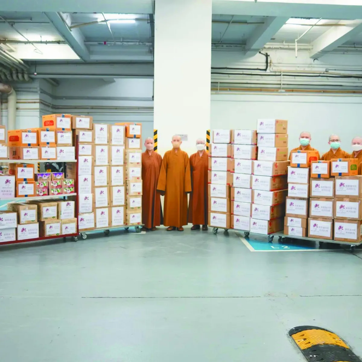 佛光山360箱甘露水 馳援香港防疫