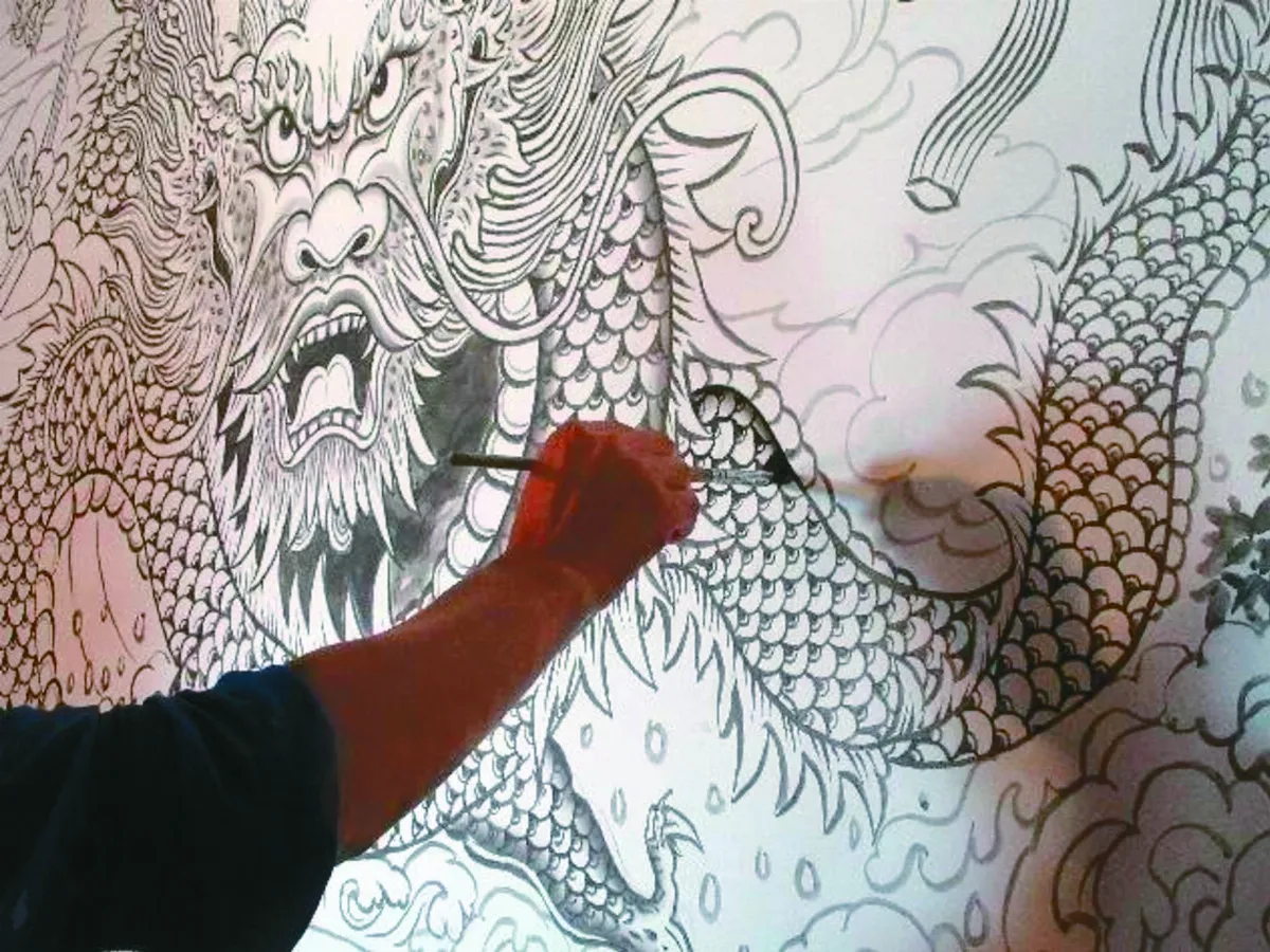 月津港聚波亭 神龕壁畫再現風采