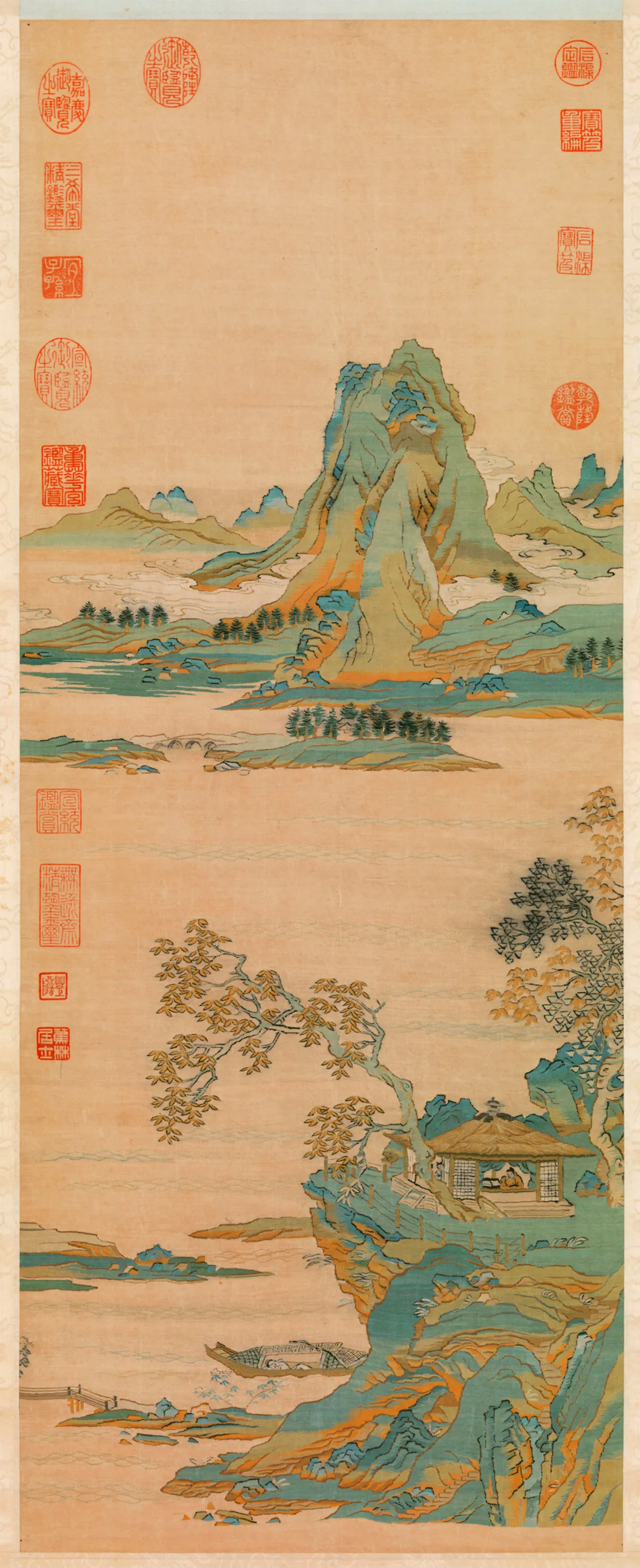 故宮緙繡特展 千絲萬縷  織造山水人物