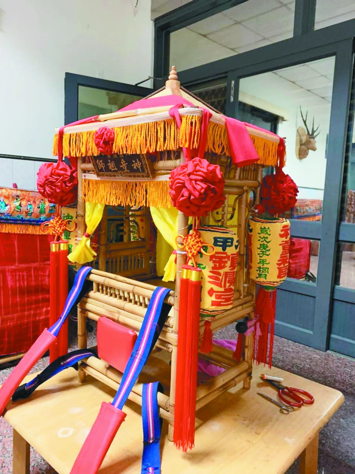百宮廟遶境神轎 黃佳惠竹藝打造