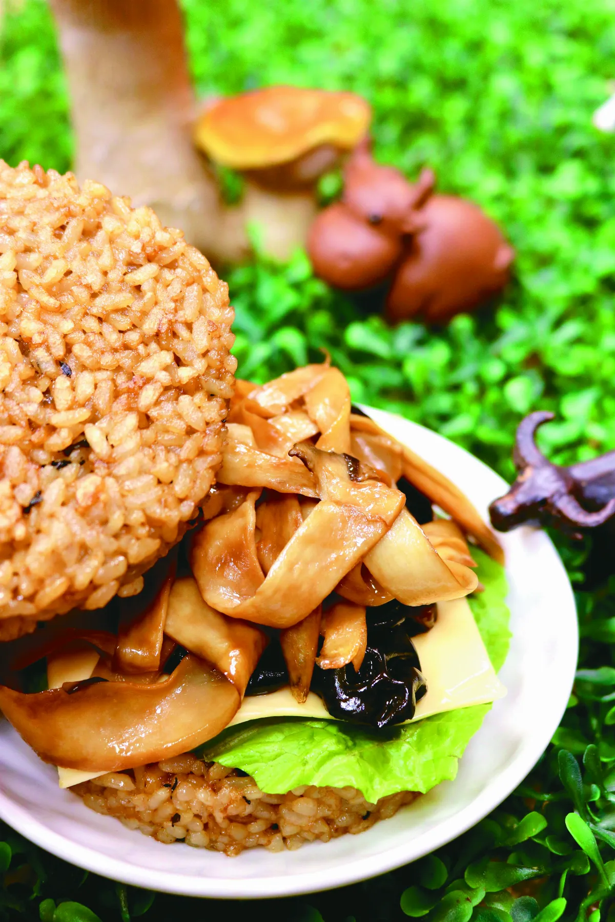 勤心茶味 烏龍茶米漢堡