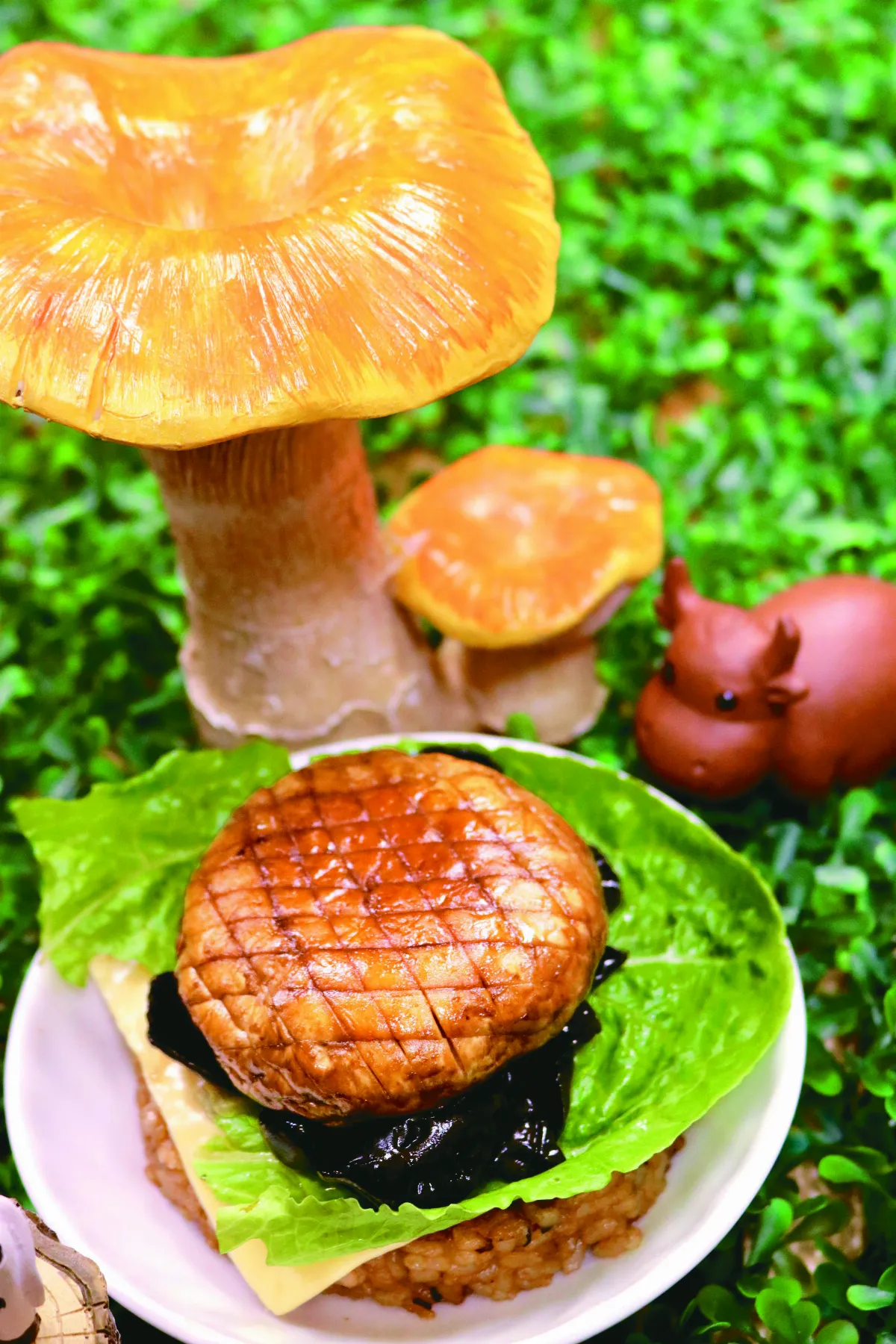 勤心茶味 烏龍茶米漢堡