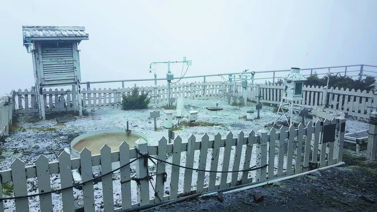 玉山罕見五月雪  1990年後僅5次