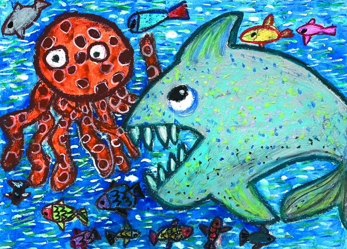 【快樂塗鴉簿】沙魚來了