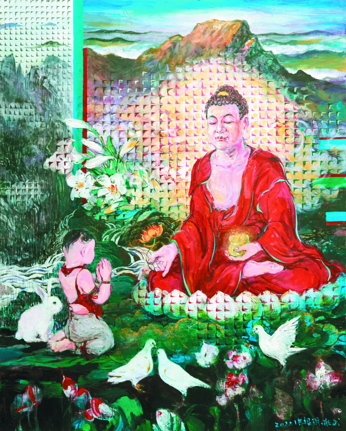 【心無罣礙遠離顛倒夢想——洪根深沐手寫經展】善財童子 五十三參