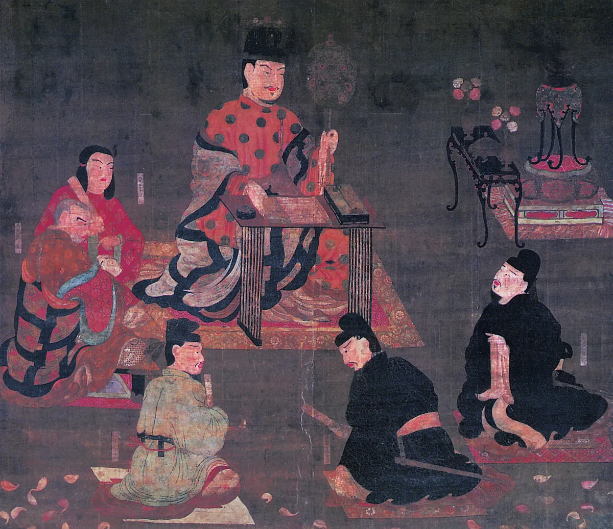 【世界佛教藝術賞析】聖德太子宣講勝鬘經圖