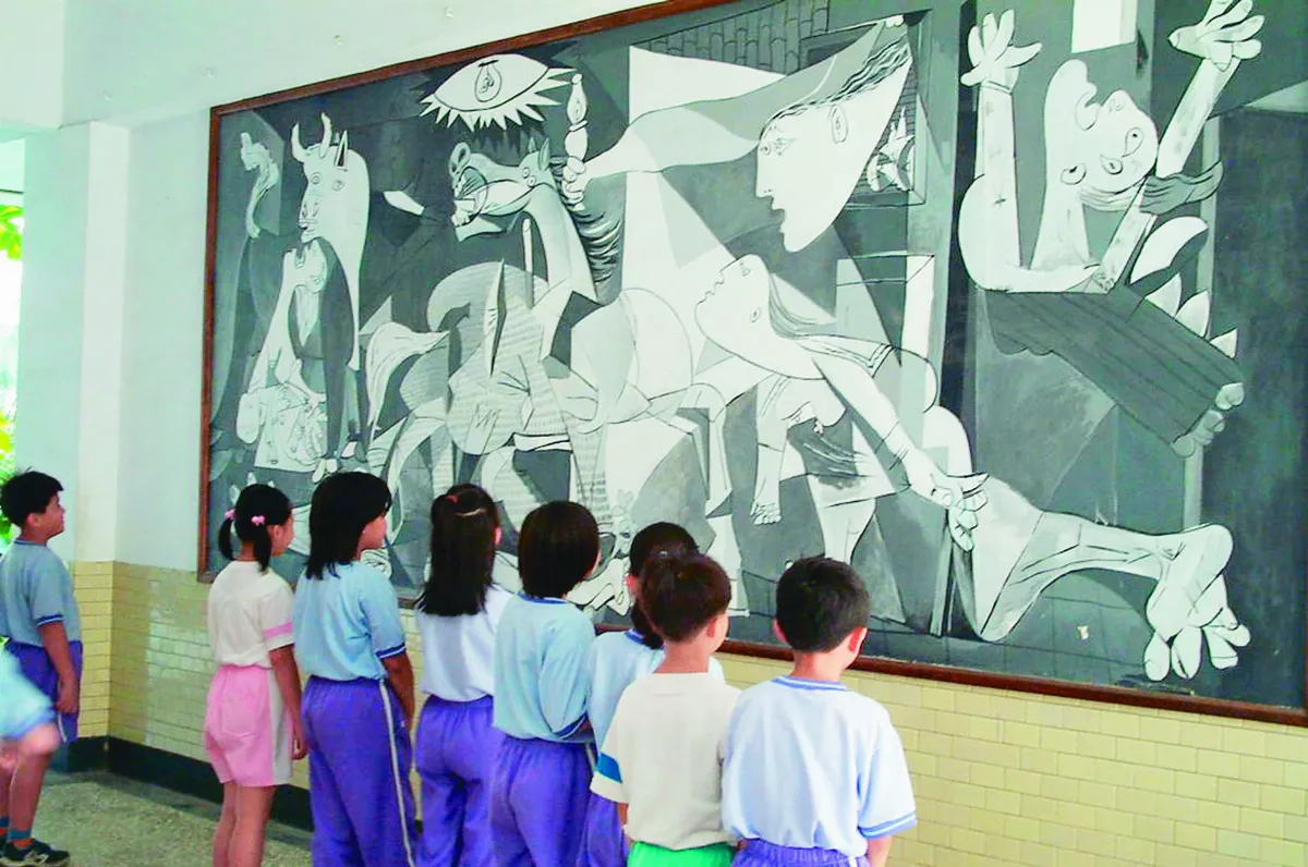朱國良臨摹名畫 打造校園美術館