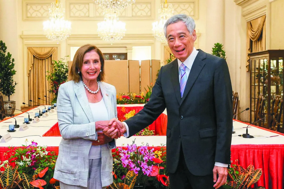 李顯龍會裴洛西  促中美穩定關係